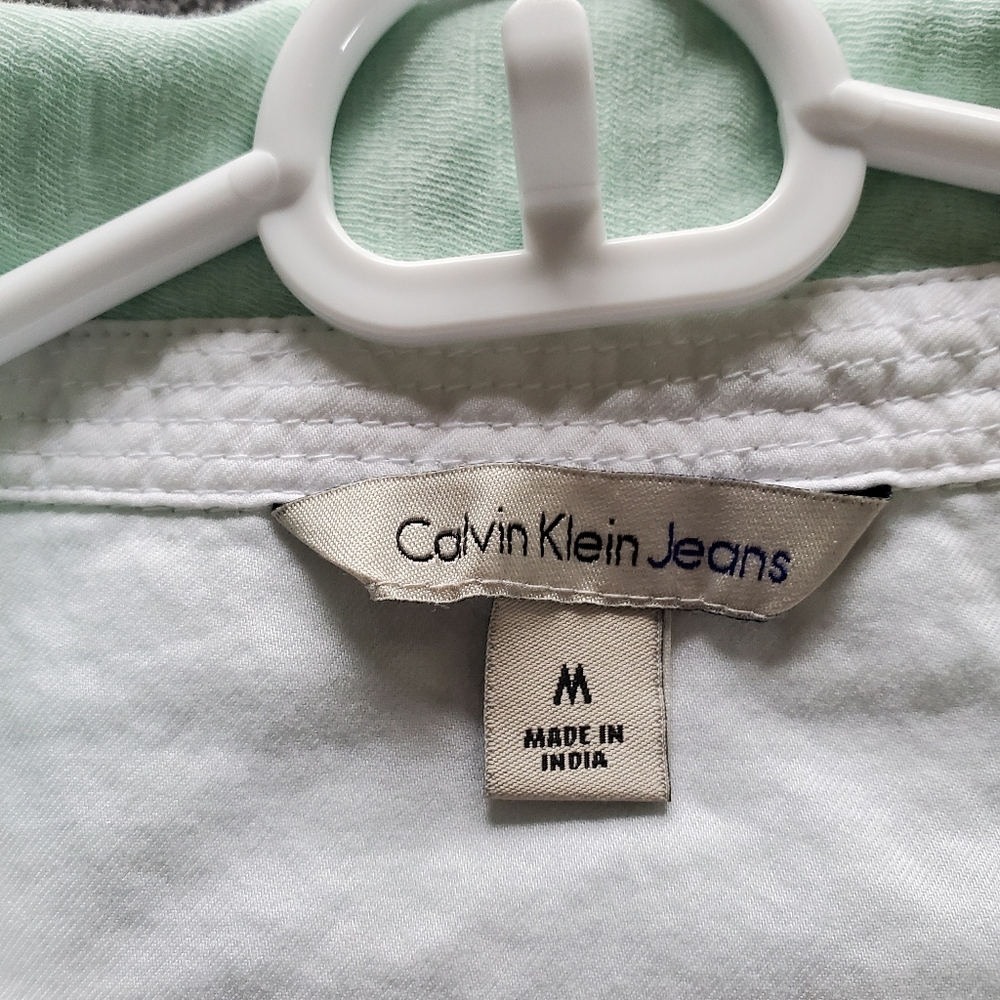CALVIN KLEIN Jeans Light Green Heather Mens Medium M - Picture 6 of 7